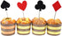Glitter Poker Heart Cupcake Toppers, Playing Cards Muffin Cake Fruit Food Picks Casino Party Decor (20pcs Poker)...