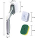 Dishes Scrub Brush Non-Scratch, Soap Dispensing Dish Brush, Dishwand Handle with 2 Refill Dish Brush and 2 Sponge Replacement Heads, Soap Control ...