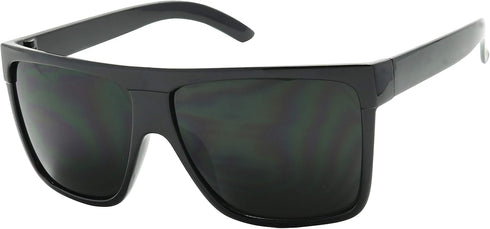 ShadyVEU Oversized Super Dark Lens Square Sunglasses Flat Top Large Black Out Shades for Migraines, Light Sensitivity...