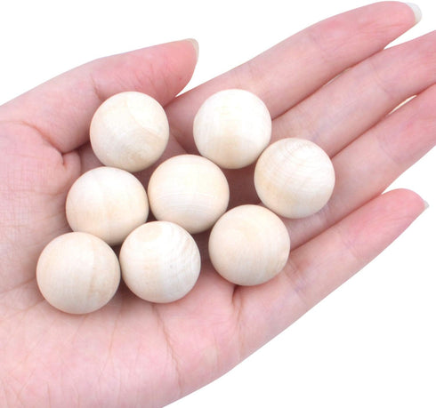 Jdesun 100 Pieces Unfinished Wooden Balls, Mini Round Craft Balls for DIY Projects, Kids Arts and Craft Supplies, 0.7 Inches Diameter....