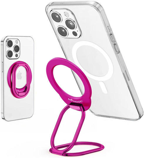 MINDSKY Mag-Safe Phone Stand Phone Grip Compatible with iPhone 12/13/14/15 Mini/Pro/Pro Max Accessories Removable Magnetic Finger Phone Ring Grip ...