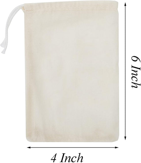 LOOKSGO 25 Pcs 4x6 Inch Muslin Bag Sachet Bag for Party Wedding Home Supplies Cotton Drawstring Bags for Jewelry...