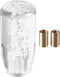 Gear Shift Knob Stick, 10cm Faux Crystal Transparent Bubble Gear Shifter Universal for Manual Transmission Vehicle Durable Acrylic Clear with Adap...