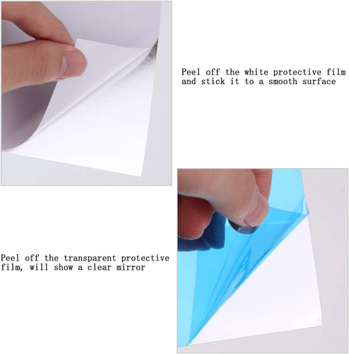 Lamoutor 32 Flexible Mirror Sheets - Square Mirror Tiles Self-Adhesive Wall Stickers for Home Decor...