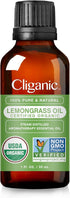 Cliganic Organic Lemongrass Essential Oil, 1oz - 100% Pure Natural Undiluted, for Aromatherapy Diffuser | Non-GMO Verified (Packaging May Vary)...