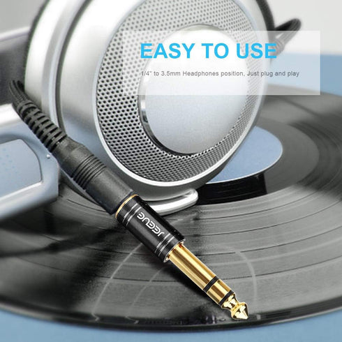 1/4" to 3.5mm Headphones Adapters, Upgrade 6.35mm(1/4") Male - 3.5mm Female Socket Stereo Pure Copper Jack Adaptor Bring You Professional Sound Bl...