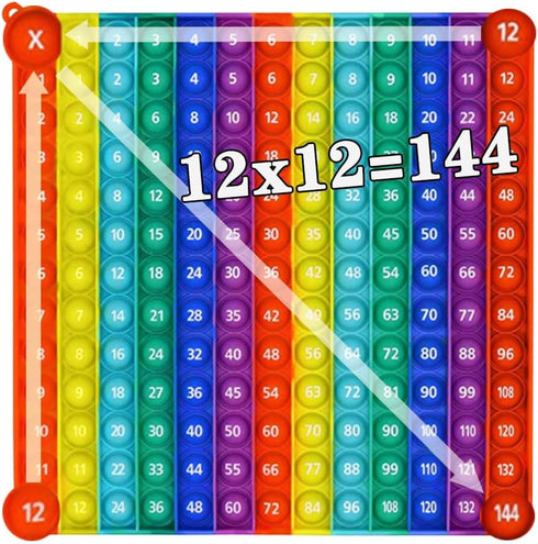AK-SHIP Multiplication Game Table Bubble Toys Relieve Stress and Anxiety ?Education Various Teaching Operations (Multiplication Table 12*12)...