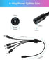 ZOSI 12V 2A 100V-240V US AC to DC Power Supply Adapter & 4-Way Power Splitter Cable for CCTV Home Security Camera Surveillance System...