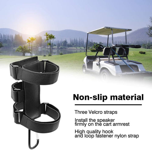 Portable Speaker Mount for Golf Cart Railing Bike or Boat -Waterproof Outdoor Adjustable Strap for Most Bluetooth Wireless Speakers Attachment Acc...
