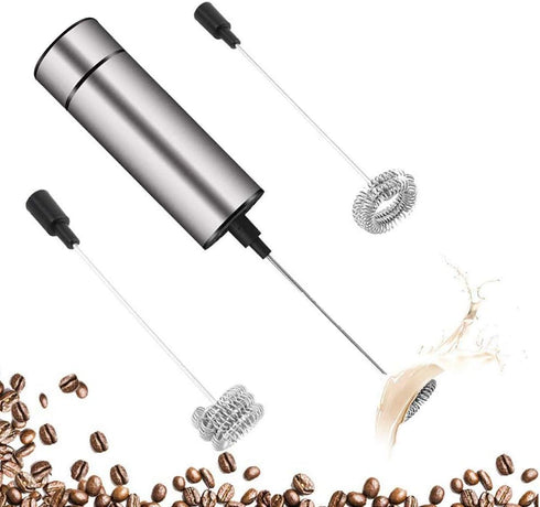 Electric Stirrer, Frother, Stainless Steel Coffee Stirrer Mixer Blender Electric Egg Beater Milk Frother Frother Wand Milk Frother Handheld Home K...