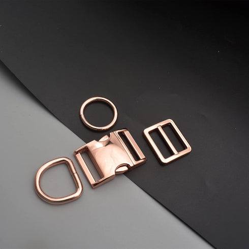 Bytiyar Metal Bukles Sets(8 pcs), Quick Side Release Buckles+Tri-Glide Clips+D&O Rings Assorted Sewing Fasteners Kits DIY Accessories for Webbing ...