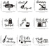 9PCS Kitchen Quotes Wall Decal, Roll It Let’s Spoon Sticker, Black Cooking Utensils Wall Art for Kitchen Dining Room Fridge Restaurant Decor...