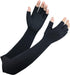 Copper Long Arthritis Gloves,Long Wrist Compression Arm Sleeve Carpal Tunnel Gloves, Fingerless Hand Compression Gloves for Men Women Computer Typ...