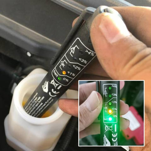 Brake Fluid Liquid Tester Pen, Brake Fluid Tester, Car Diagnostic Testing Tool with 5 LED Indicators, Hydraulic Fluid Liquid Oil Moisture Analyzer...