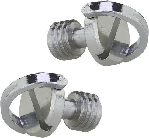 Haoge 3/8" D-Ring Stainless Steel Mounting Fixing Screw for Camera Tripod Monopod Quick Release Plate (Pack of 2)...
