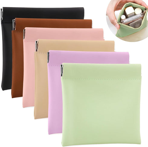 BUSOHA 6 PCS Small Makeup Bag for Purse, Mini Portable Cosmetic Bags for Women, Coin Purse Lipstick Cosmetic Accessories Organizer, Small Travel K...
