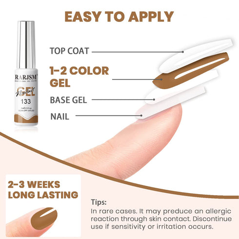 RARJSM Gel Paint for Nail Art Nude Liner Gel Nail Polish Set 12 Colors 5ml Pink Brown Line Art Gel Polish Build in Thin Sharp Brush for Swirl Nail...