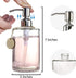 JASAI 16OZ Cylinder Glass Soap Dispenser with Rust Proof Stainless Steel Pump, Refillable Bathroom Soap Dispenser for Hand Soap, Dish Soap, Liquid...