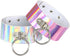 Multicolor Holographic Hologram PU Large O Shape Ring Neckband Choker Necklace Set, 4PCs PN1560...