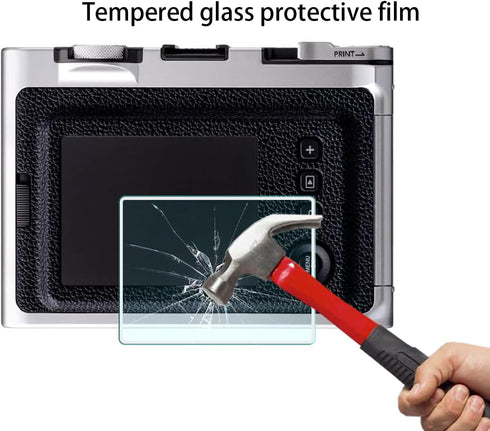 Lens Cap + Screen Protector Cover for Fujifilm Instax Mini Evo Camera(for Accessories),LCD + Lens PET Flim+Aluminum Mini Fuji Evo Lens Cap with Fl...