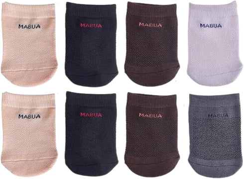 MABUA 8 Pairs Toe Socks Women No show Invisible Inside Shoes Non Skid Half Socks...