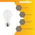 Sunlite 70324 3-Way LED A19 Light Bulb, 5/9/15 Watts (40W 60W 100W Equivalent), 500-1000-1600 Lumens, Medium E26 Base, Omni-Directional, ETL Liste...