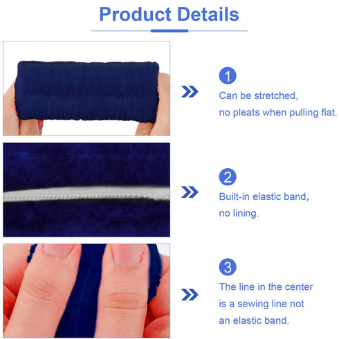 Spa Headband for Washing Face Makeup Headband Skincare Headband 6PCS Face Wash Headband Wrist Bands for Washing Face Dark Blue Sponge Hair Band Ha...