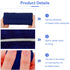 Spa Headband for Washing Face Makeup Headband Skincare Headband 6PCS Face Wash Headband Wrist Bands for Washing Face Dark Blue Sponge Hair Band Ha...