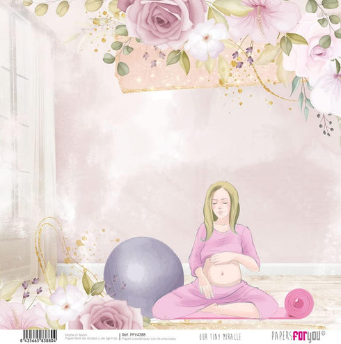 Papers For You - Scrapbooking and Craft Paper Kit | "Our Tiny Miracle" Collection | Includes 10 Double Sided Papers with Different Designs | Size ...