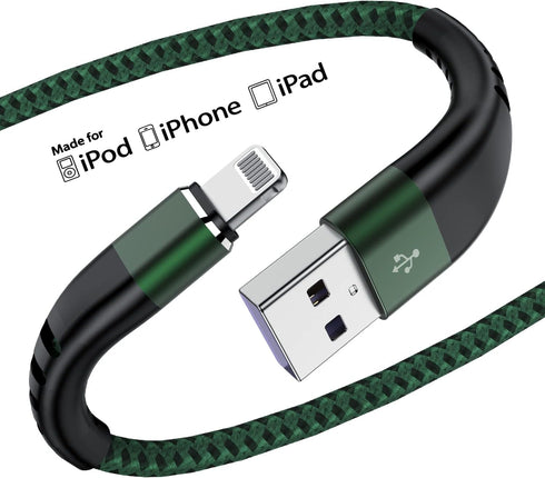 Essri for iPhone Charger Cord 1FT 3Pack,USB to Lightning Cable 1 Feet, Nylon Braided Long Charging Cable 1 Foot Compatible with iPhone 14/13/12/11...