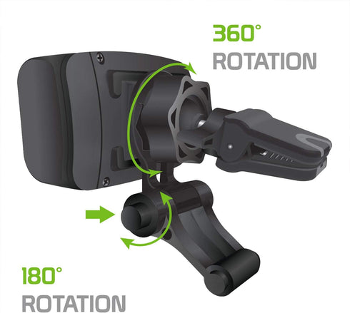 CELLET Car Cell Phone Holder Mount – Black Air Vent Phone Holder Car Stand with Adjustable Cradle for iPhone 13 Pro Max 12 11 Galaxy S21 Ultra 5G ...