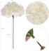 10PCS Silk Hydrangea Heads with Stems Artificial Flowers for Wedding Party Home Decor (Off White), One Size Off...