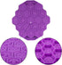 2 Pcs 19 Cavities Honeycomb Silicone Cake Molds FineGood Muffin Cookie Baking Pan Candy Soap Making Divided Moulds-Pink & Purple...