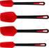 Silicone Spatula - Heat Resistant Rubber Spatulas for Cooking & Baking - Set of 4 - Red & Black...