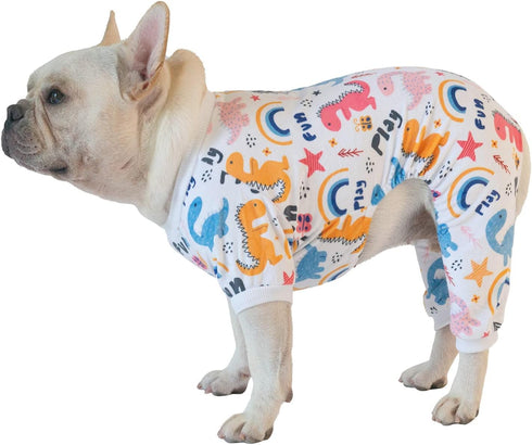 CuteBone Soft Puppy Pajamas Cute Dog Pjs Jumpsuit Pet Clothes Apparel P159S Small...