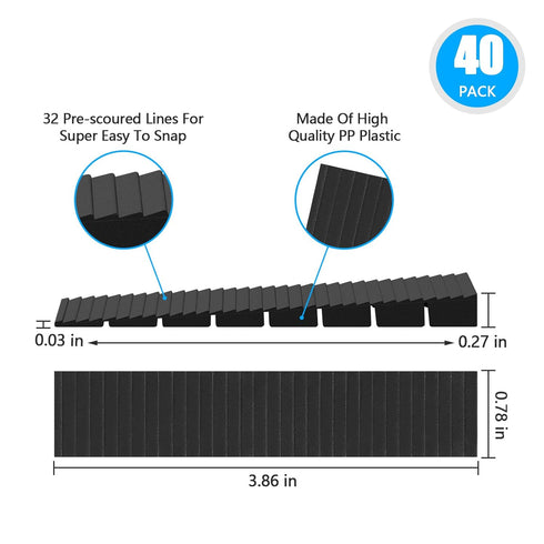 Composite Shims for Indoor/Outdoor Use, 40 Pack Heavy Duty Never Rot Plastic Wedge Shims for Leveling, DIY Furniture Levelers for Home Improvement...