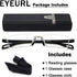EYEURL Half Frame Reading Glasses Men and Women - Blue Light Blocking 1 Pair Computer Readers (Black, 2.5)...