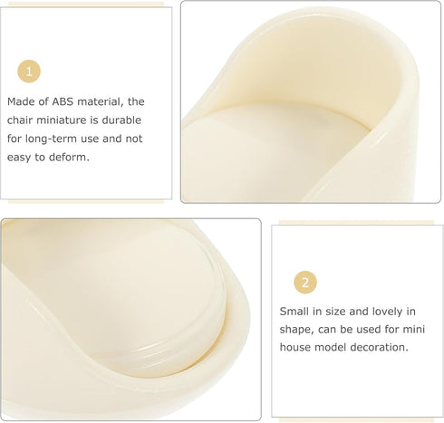 TOYANDONA 4pcs Dollhouse Armchair Miniature Office Chair Dollhouse Rotatable Chair Miniature Chairs Dollhouse Egg Chair Miniature Stool Mini Stool...
