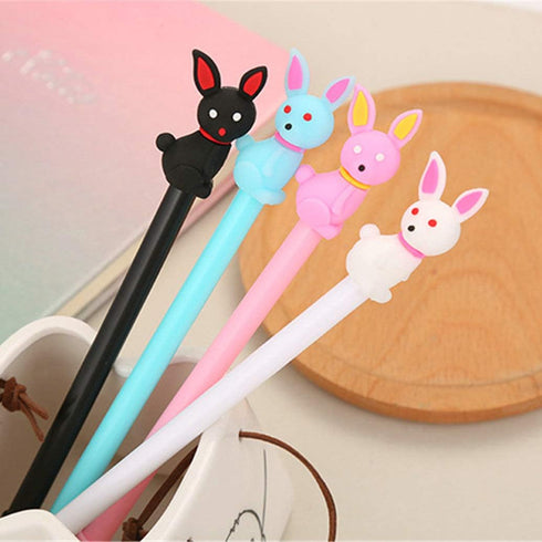 Animal Cute Rabbit Gel Ink Pen Cute Kawaii Black Writing Pens Ballpoint Black Ink Gel Pen Party Gift Gel Ink Pens Funny School Stationery Office S...