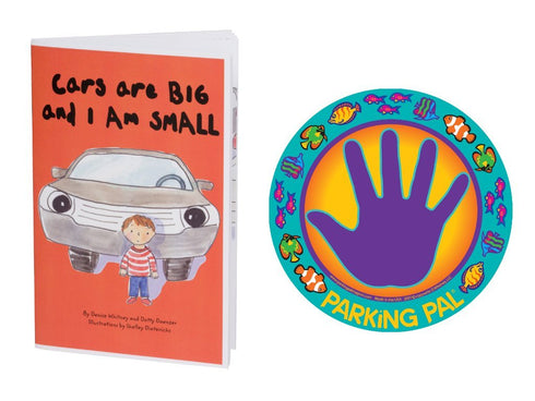 Car Magnet Safe Spot to Stand and Children's Safety Book Combo Pack (Fish)...