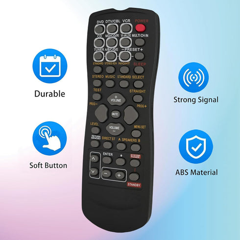 Replacement Remote Control for Yamaha RAV300 YHT-100 RAV120 RX-V2095 RX-V995 RX-V992 RAV150 RV1103 RX-V793 RAV110 AV A/V Receiver...