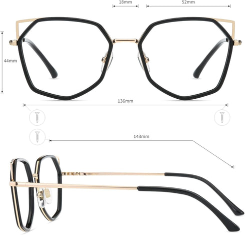 Firmoo Blue Light Blocking Reading Glasses for Women, Stylish Anti Eyestrain Cat Eye Computer Glasses, S985...