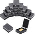 BENECREAT 30pcs Black Plastic Brooch Storage Boxes, 2.6x1.7x0.88inch Small Jewelry Brooch Storage Holder with Protective Foam for Displaying Neckl...