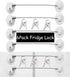 6 Pack Refrigerator Locks with 12 Keys,Child Safety Fridge Lock,Refrigerator Lock Combination,Mini Fridge Lock, File Drawer Lock,Toilet Seat Lock ...