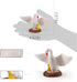 4.5 Inch Mother Swan Figurine with Baby Goose Toy White Swan Toy Animal Figure for Toddlers Preschool Animals Figures Eduactional Project Diorama ...