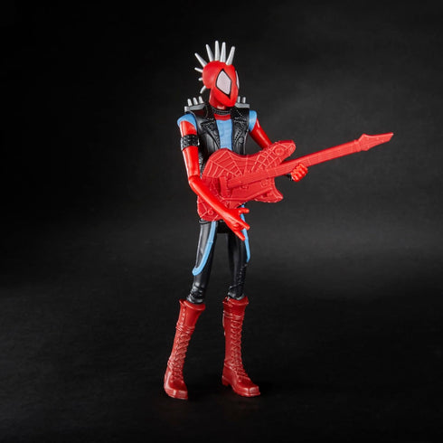 Spider-Man Marvel : Across The Spider-Verse Spider-Punk Toy, 6-Inch-Scale Action Figure with Guitar Accessory, for Kids Ages 4 and Up...