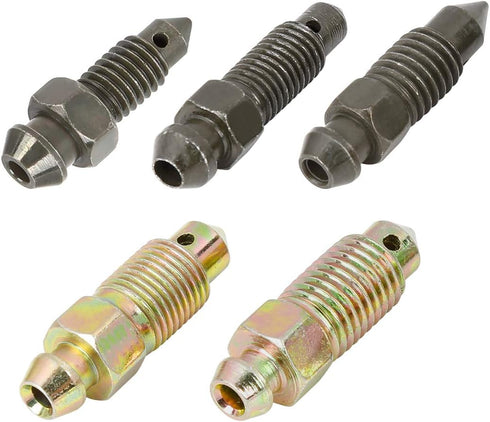 10Pcs M6x1mm M7x1mm M8x1.25mm M10x1mm M10x1.25mm Banjo Bolt Bleeder Screw with Cap for Motorcycle Brake Master Cylinder...