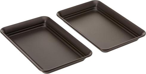 iDesign Decorative Countertop Vanity Tray Organizer for Bathroom, Bedroom, Closet, Entryway, Set of 2, 9.7" x 6.3" x 1", Bronze...