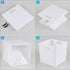 4-Pack Collapsible Plastic Storage Cube Bins, White Foldable Cube Storage Bins...