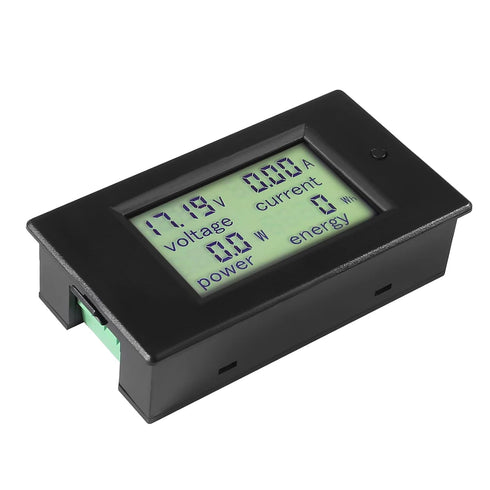 DC Current Voltage Meter Digital Current Voltage Power Energy Meter LCD Display DC 6.5-100V 0-20A (with Built-in Shunt)...